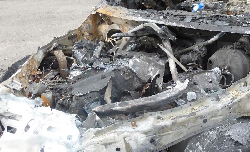 На самом западе России сегодня ночью сгорел автомобиль