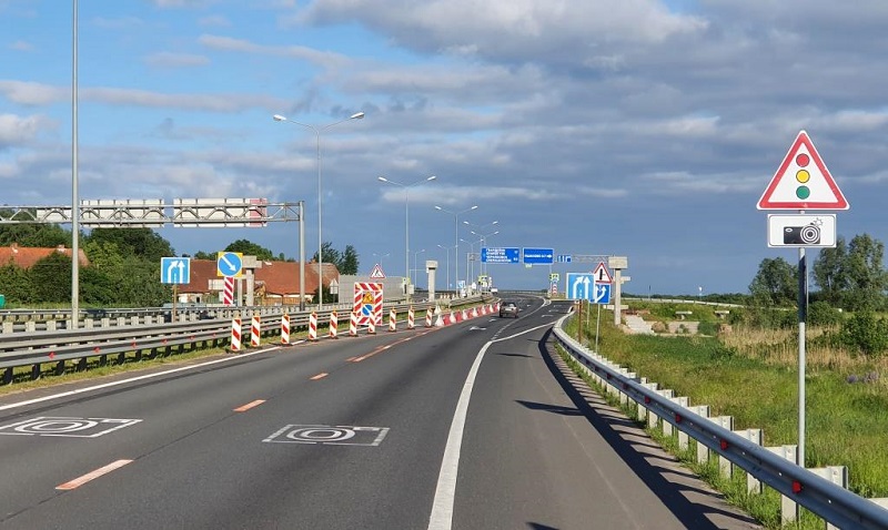 В Калининградской области на участке автодороги А-229 изменится схема движения