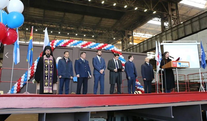 На заводе «Янтарь» состоялась церемония закладки многофункционального аварийно-спасательного судна