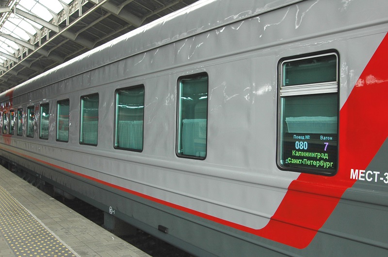 Скорый поезд Калининград – Санкт-Петербург полностью укомплектован новыми вагонами