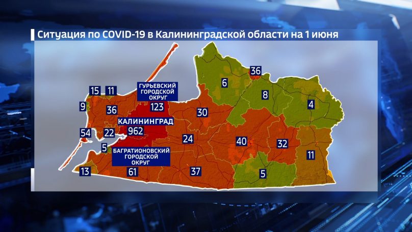 COVID-19: озвучена статистика по городам Калининградской области