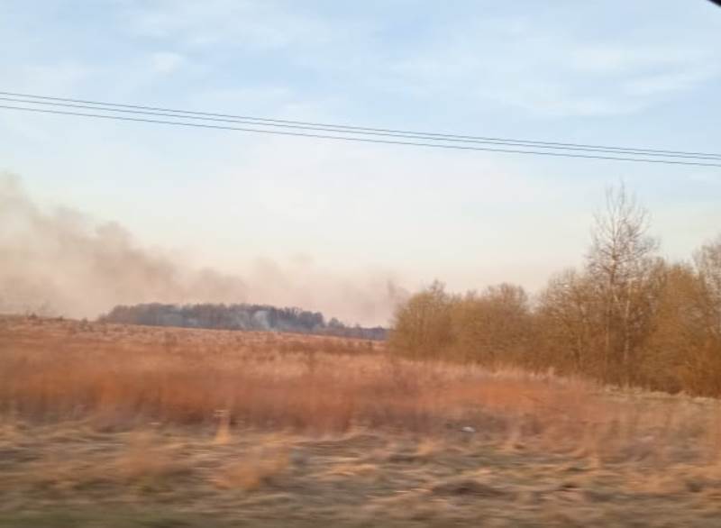 В Калининградской области горят поля