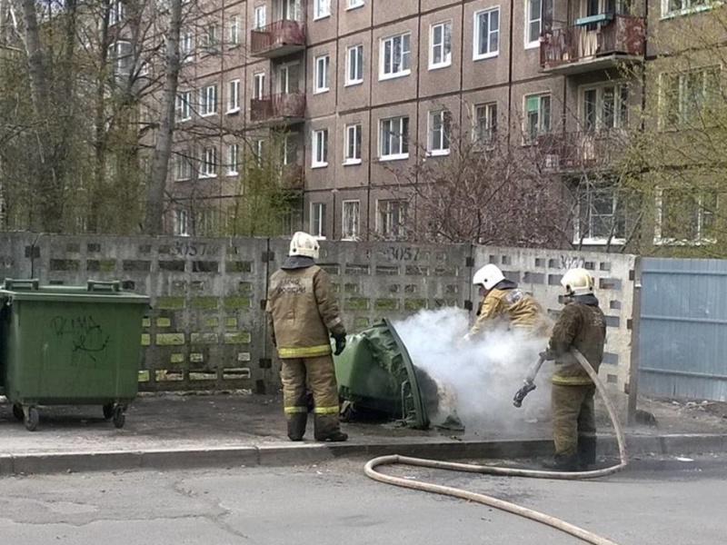 В Калининградской области пожарных пять раз вызывали на тушение помоек