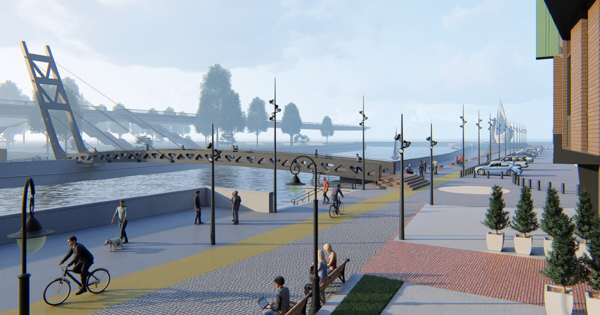 Архитектурно-градостроительный совет обсудит концепцию нового пешеходного моста на остров Канта
