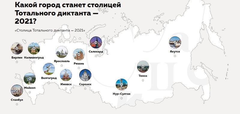 Калининград не вошел в шорт-лист конкурса «Столица Тотального диктанта»