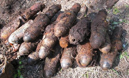 В Калининграде обнаружено и обезврежено  ещё 40 взрывоопасных предметов времён ВОВ