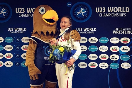 Калининградская спортсменка Александра Андреева завоевала бронзу молодёжного чемпионата мира по женской борьбе
