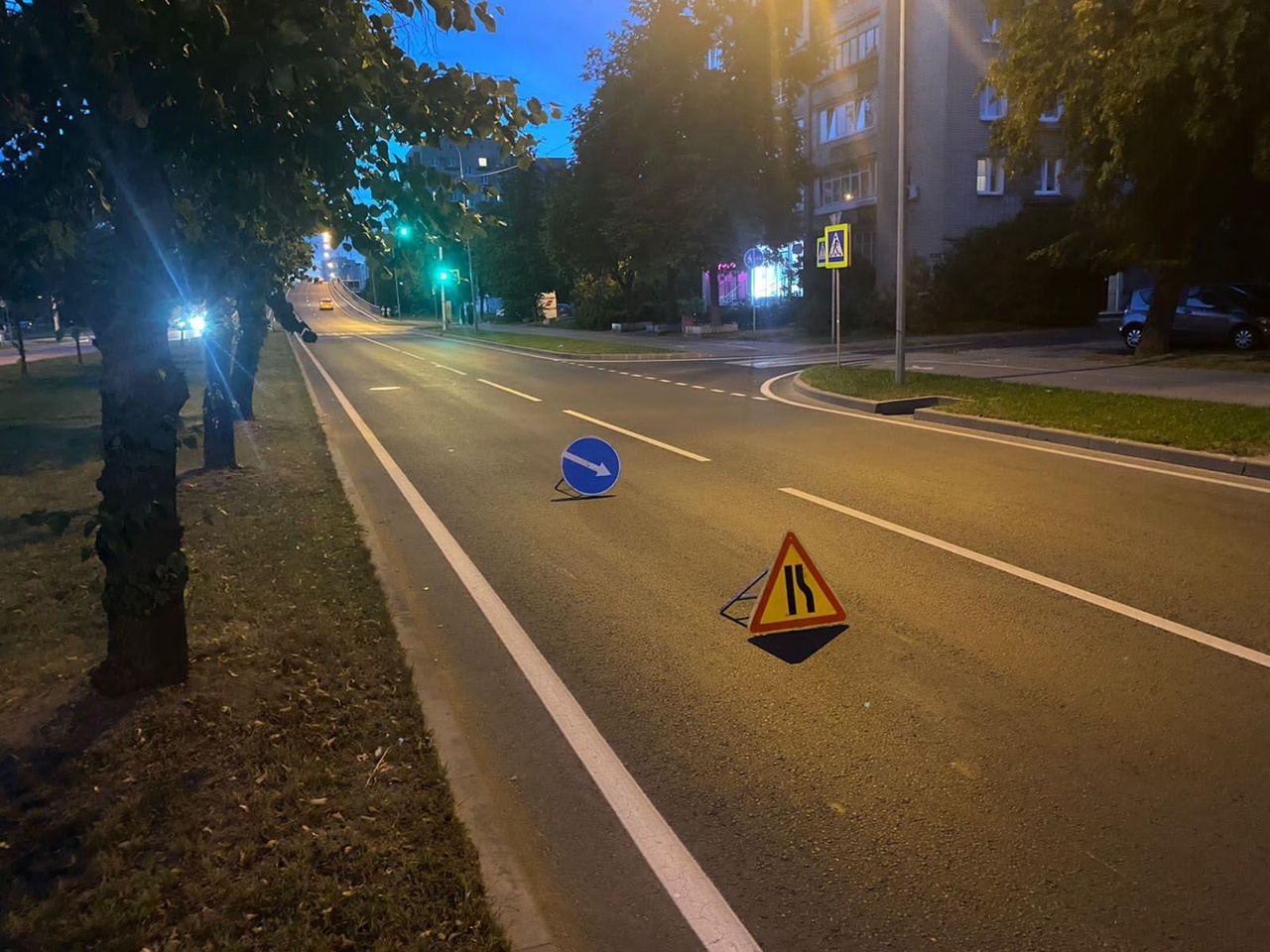 В Калининграде на прямой дороге опрокинулся мотоциклист