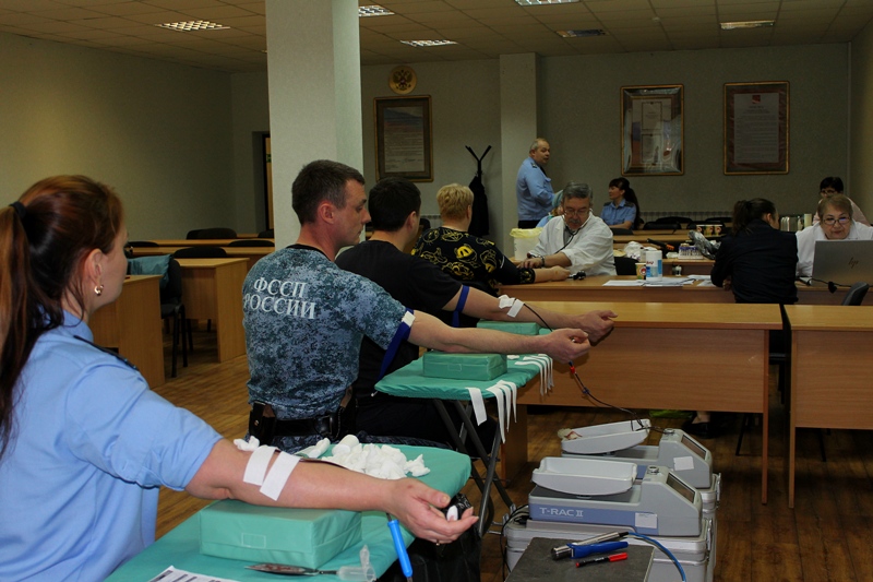 Сотрудники УФССП России по Калининградской области приняли участие в донорской акции