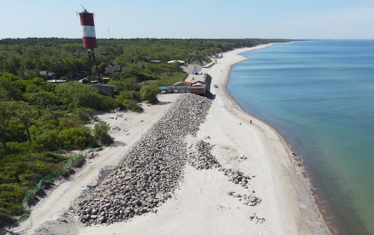 Идёт реконструкция берегозащитных сооружений на Куршской косе в Калининградской области