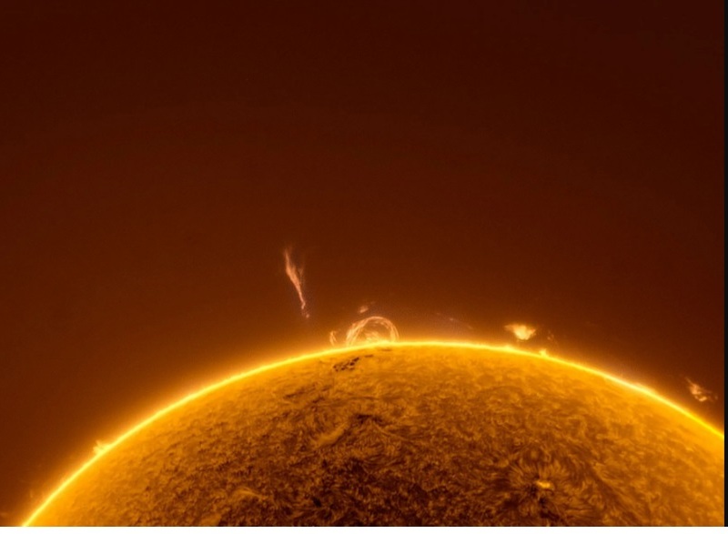 Астрономы из Калининграда запечатлели необычный солнечный протуберанец