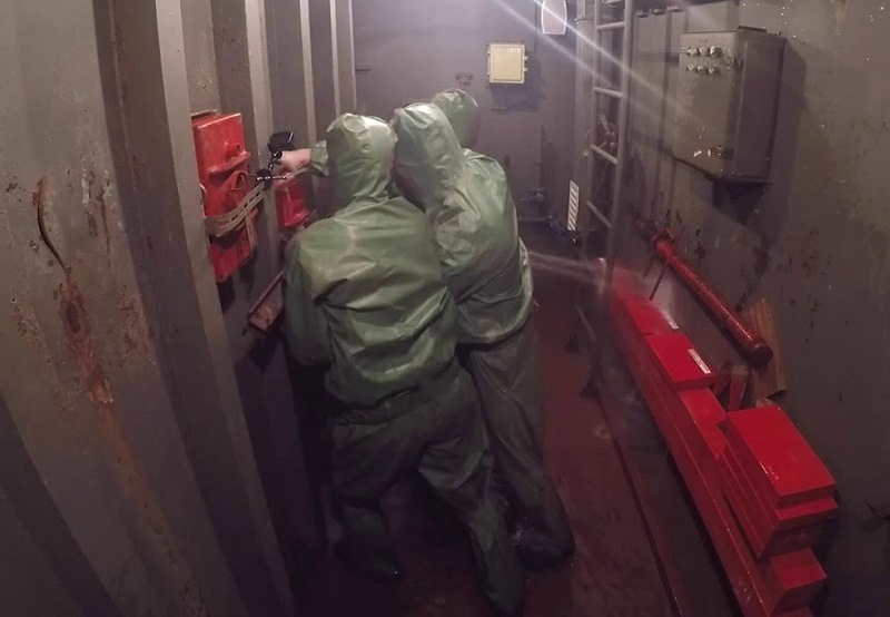 В Балтийске на УТК «Каспий» прошли учения корабельных аварийно-спасательных групп