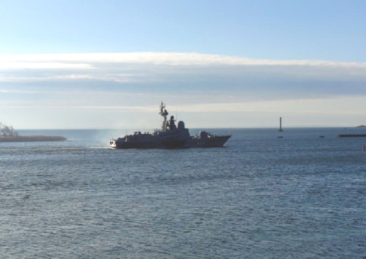 Корабельные ударные группы Балтийского флота провели артиллерийские стрельбы море