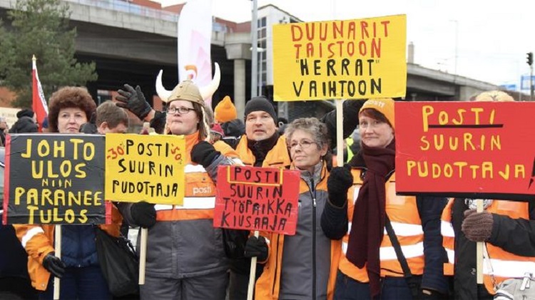 В Финляндии профсоюзы публичного сектора и электриков начинают забастовку
