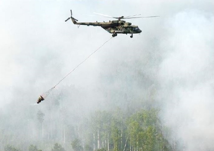 В Калининградской области лётчики Балтийского флота отработали тушение пожаров