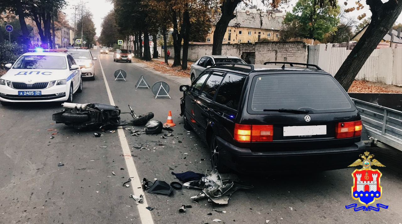 В Калининграде 68-летняя автоледи ответит за сбитого мотоциклиста на встречке